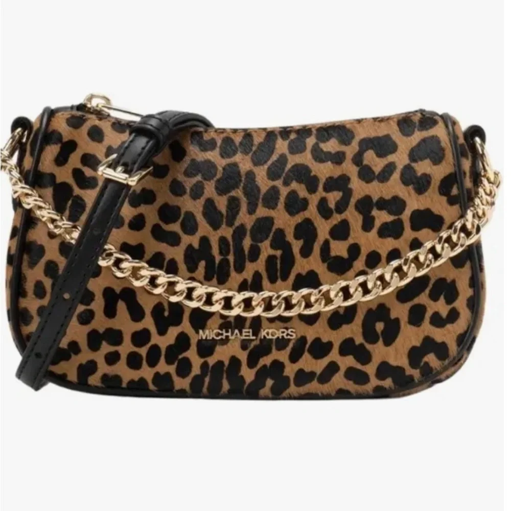 Michael Kors Carmela Oxblood multi small Pouchette NWT